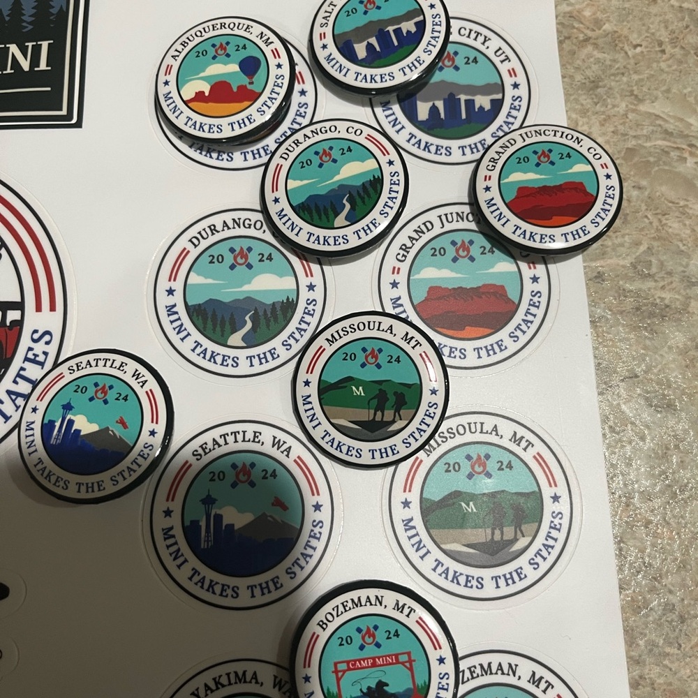 MTTS mini takes the states memorabilia. I have all the buttons except Yakima. - Picture 6 of 6